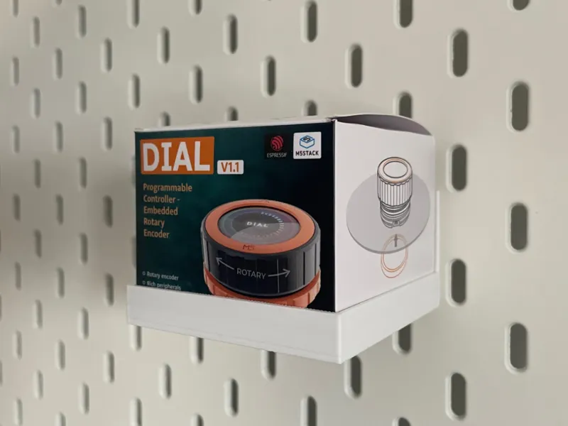 Skadis M5Stack Dial - holder / shelf with dovetail
