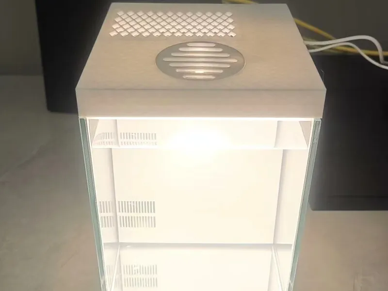 15x15x18cm背滤鱼缸，3D打印桌面微型鱼缸