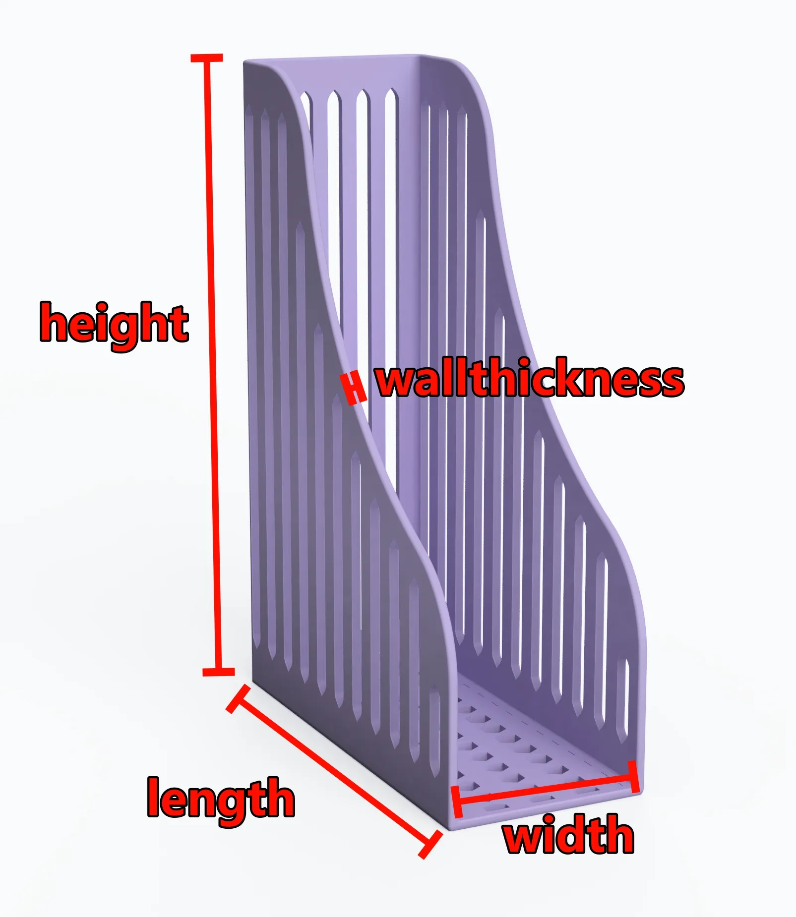 Practical Customizable Parametric File Holder / File Box / Document ...