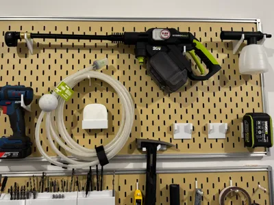 Pegboard Tool Project Worx Car Washer + Spray Bottle Holder