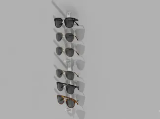 Modular Wall-Mounted Sunglass Rack