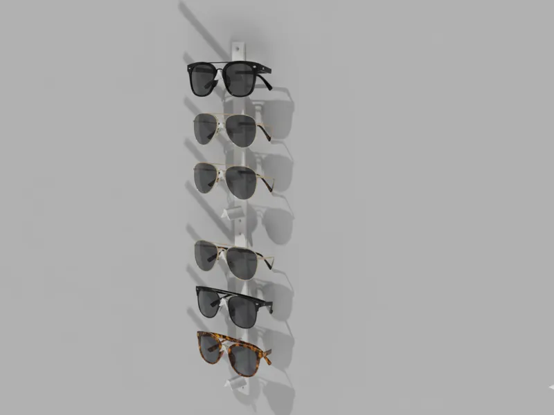 Modular Wall-Mounted Sunglass Rack
