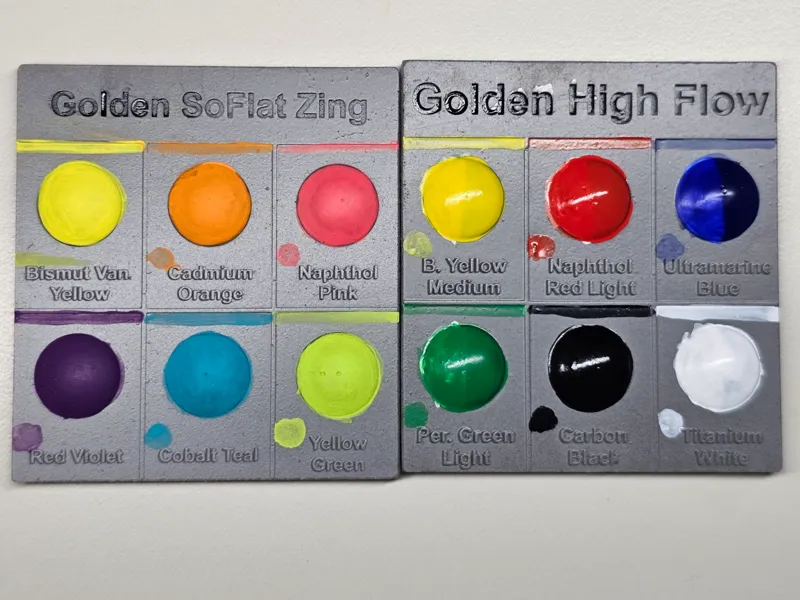 Color palette for paint testing