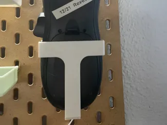 Dymo LetraTag holder for Skadis pegboard