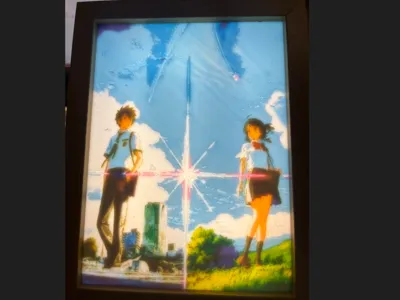 Your Name. Makoto Shinkai Multicolor Lithophane