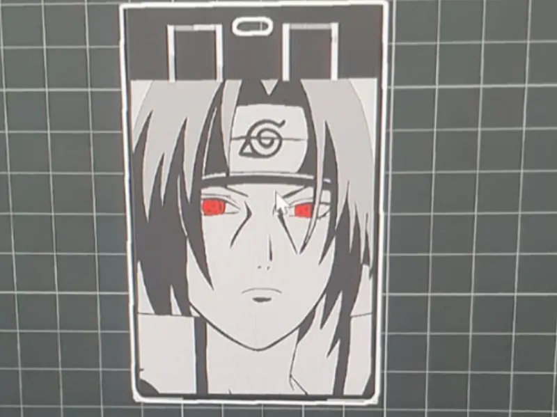 porta badge volto Itachi