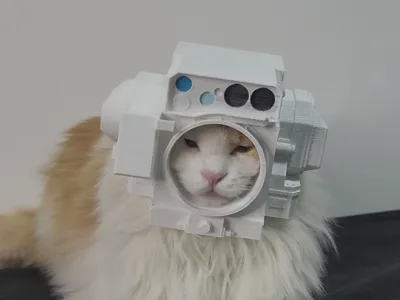 Laser Weapon Cat Helmet