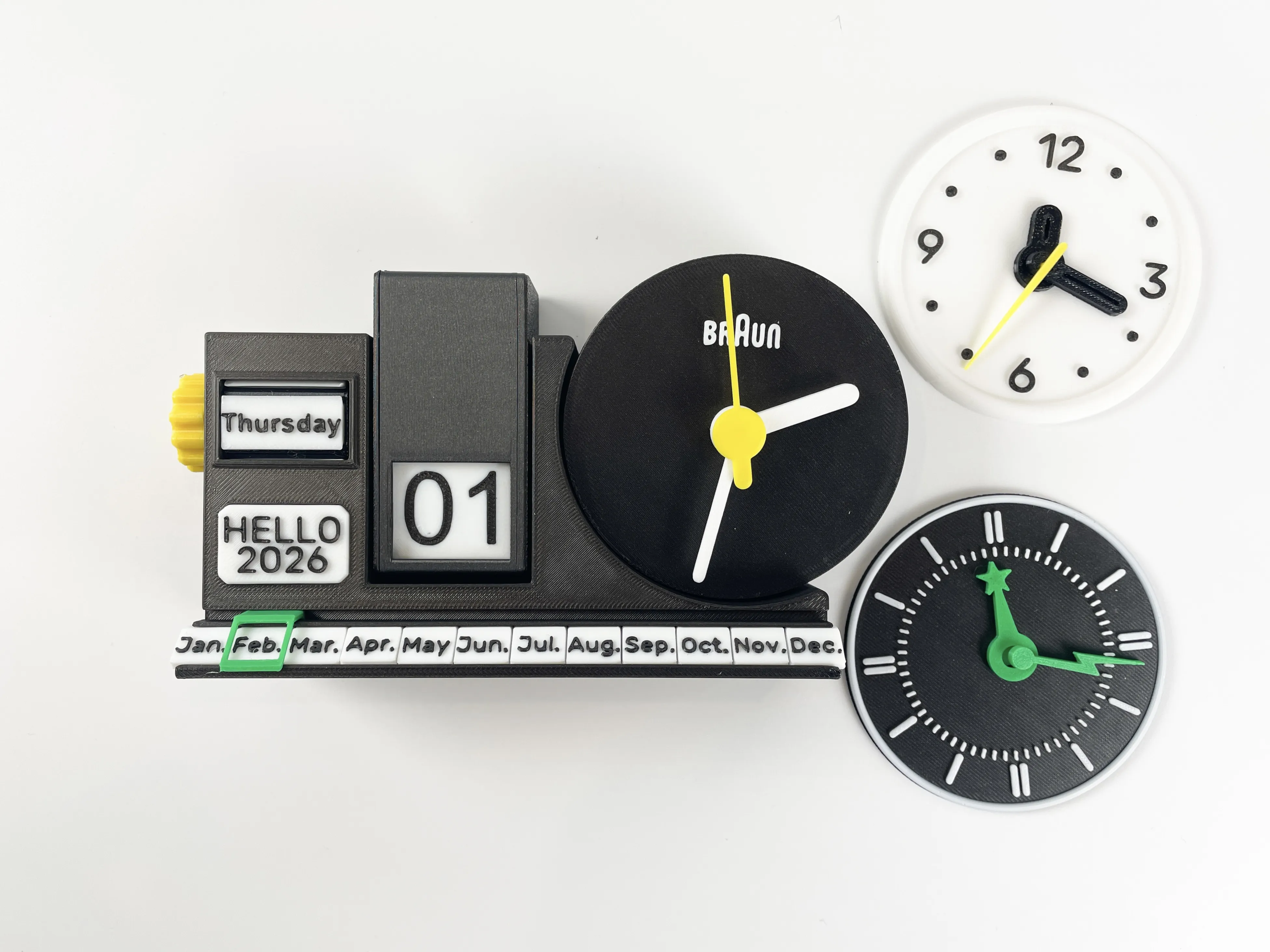 Modular Clock Calendar (Rotating, Slider, Flip Calendar) with slider ...