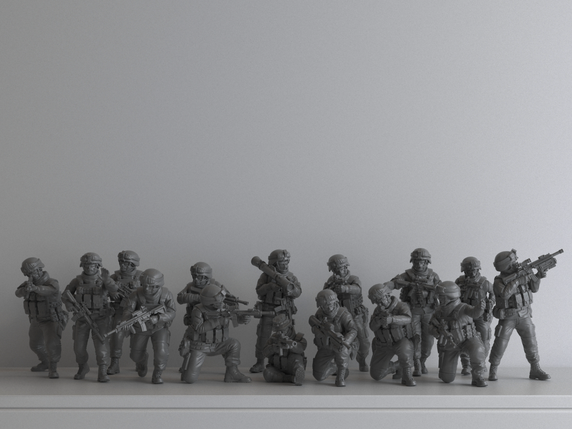 特种兵系列-跪姿兵人