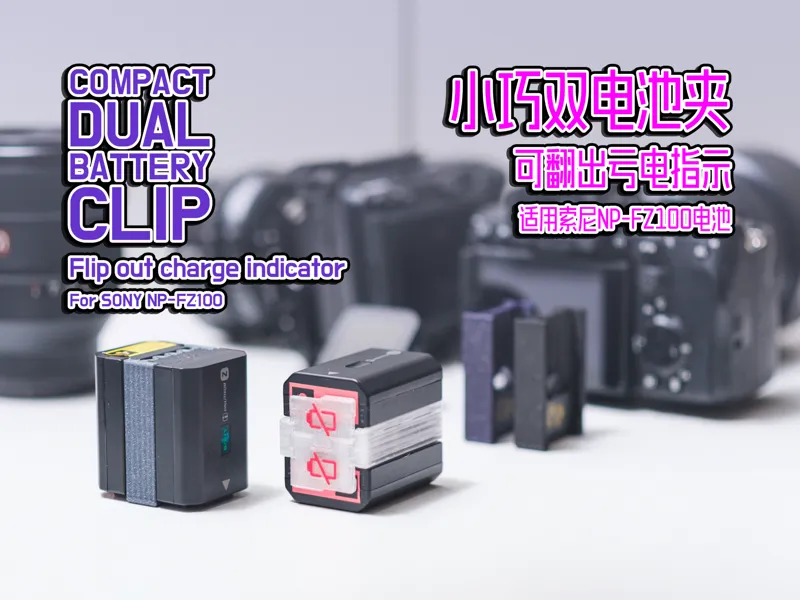 索尼NP-FZ100双电池收纳！专业摄影师推荐！大法师必打！带亏电指示！一体打印！