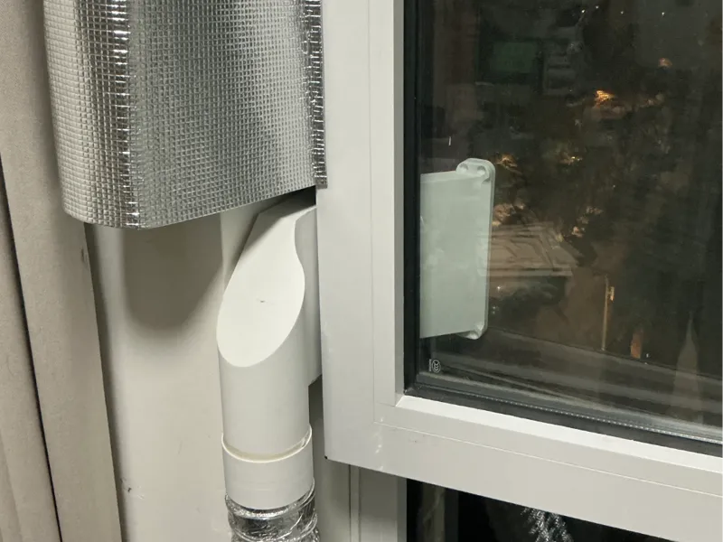 3d打印窗户排气废气外排组件（平开窗/推拉窗通用）