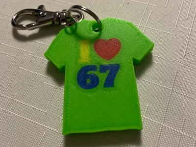 67 i LOVE 67 keychain