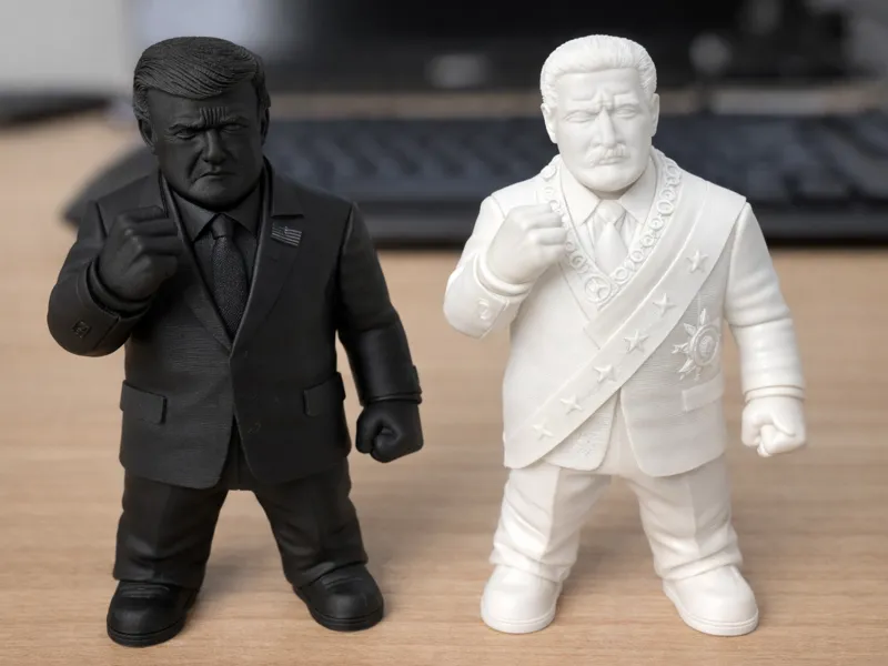 Maduro vs Trump — 3D-Printed Power Figures (2025)