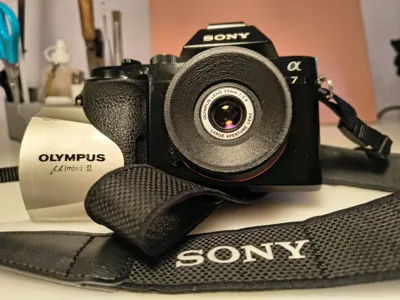 Olympus Mju:II lens adapter to sony NEX