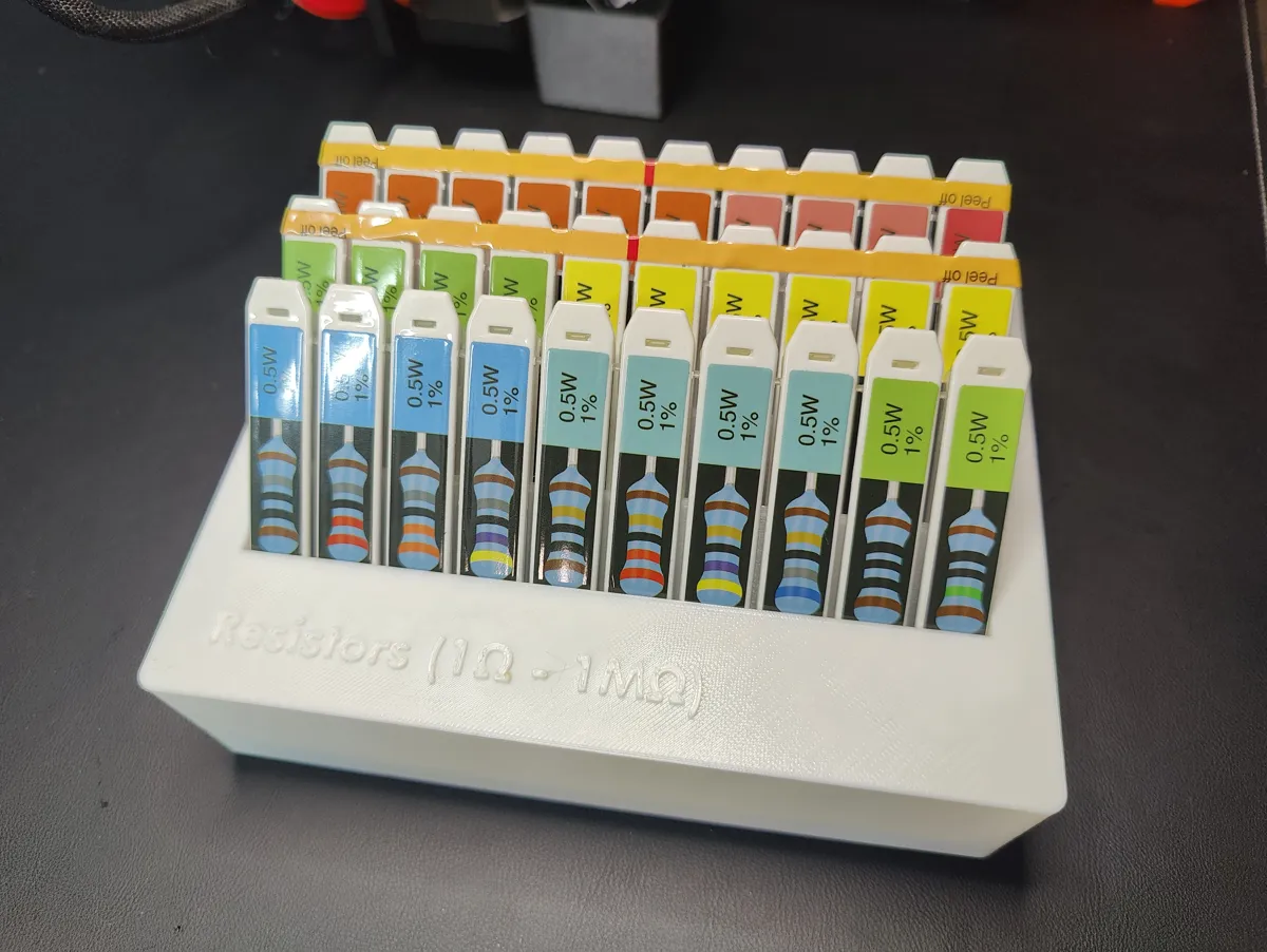 Gridfinity Electronics Resistor Assortment Storage - Free 3D Print ...