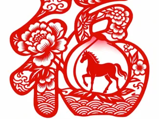 马上有福2026马年窗花剪纸