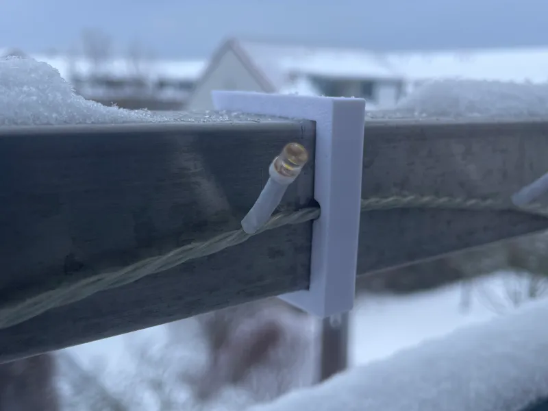 Balkon Lichterketten Halter 40x40mm