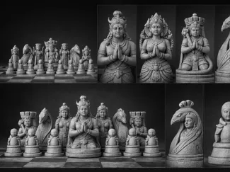 Hindu Gods Chess Set – 3D Printable Sculpt