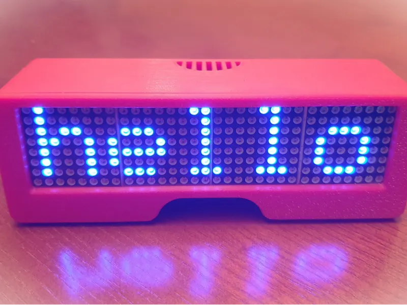 Box for MAX7219 and WEMOS D1 mini display