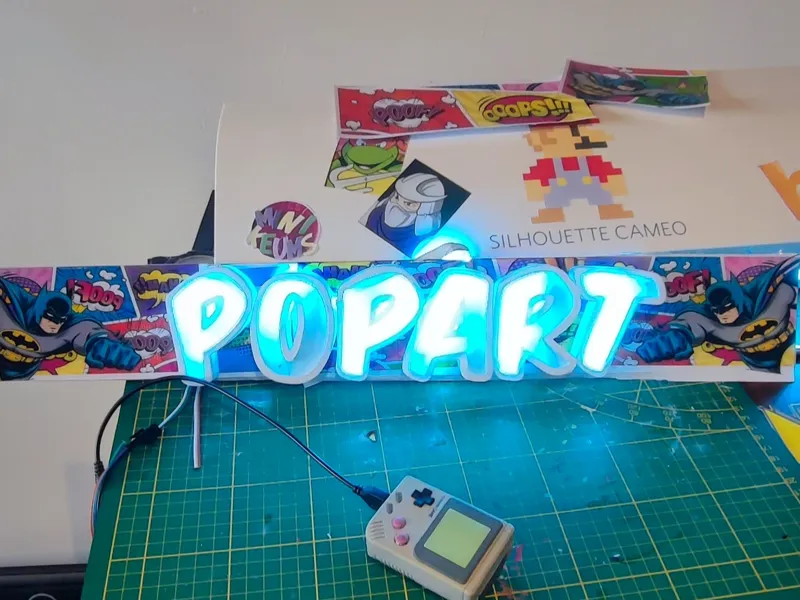 POP ART LETTRE LED 