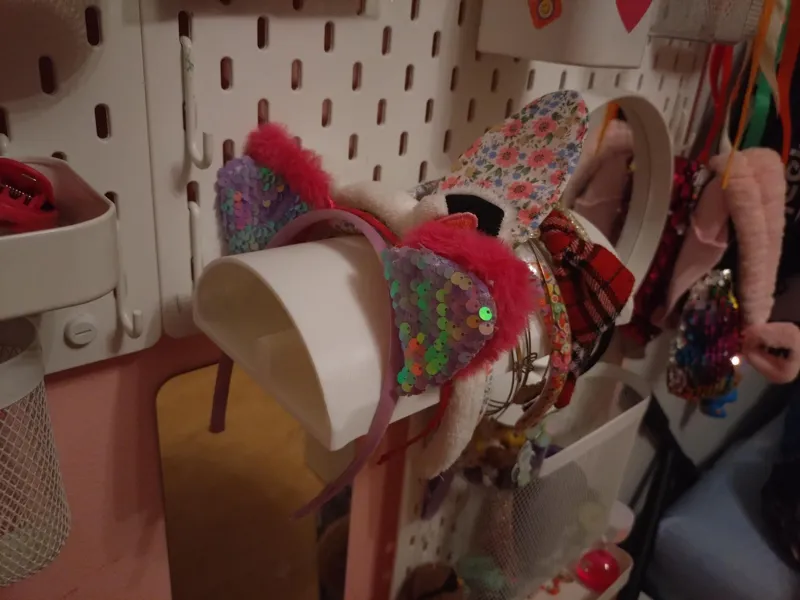 Kids Headband Holder for IKEA Skadis pegboard