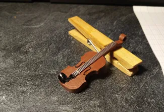 Violin Keychain with name