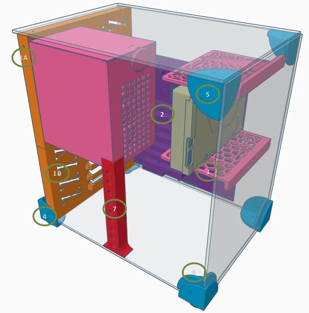 Babyatx Computer Gabinete BABY AT com fonte ATX - Modelo gratuito para impressão 3D ...