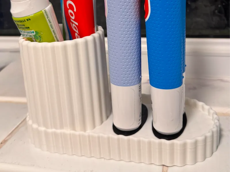 Toothbrush and paste holder 