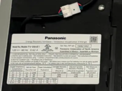 Panasonic ERV WhisperComfort 60 Cleanable Filter