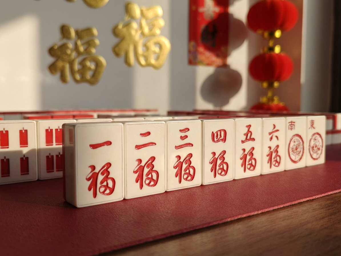 New Year Good Fortune Mahjong Tile Set
