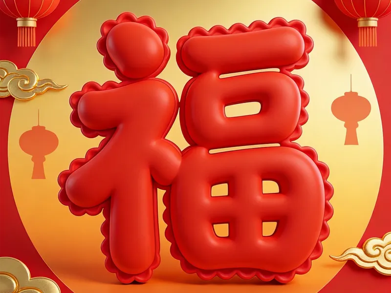 2026年糖果福字冰箱贴挂件，尺寸D60xH6