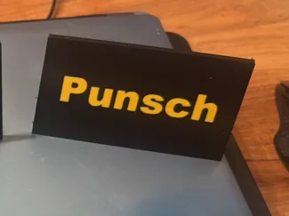 Punsch Schild