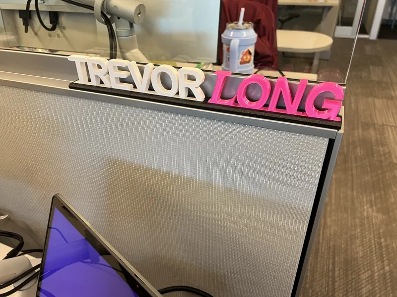 3D Name Plate / Name Tag for Desk Modular