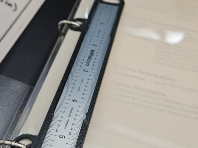 Mitutoyo 182-105 TPU Ruler Sleeve for Binder