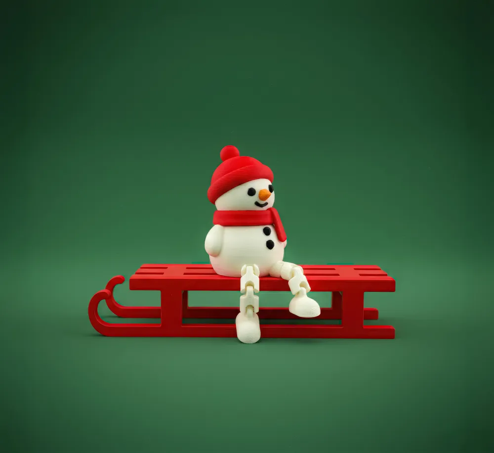 Articulated Christmas Snowman - Free 3D Print Model - MakerWorld