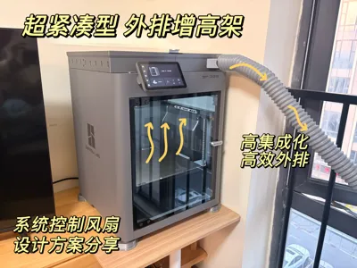 Ultra-compact External Exhaust Riser [System-Controlled Fan] [IKEA Skadis Compatible]