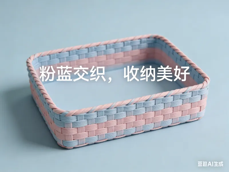 编织盒子（粉蓝马卡龙）