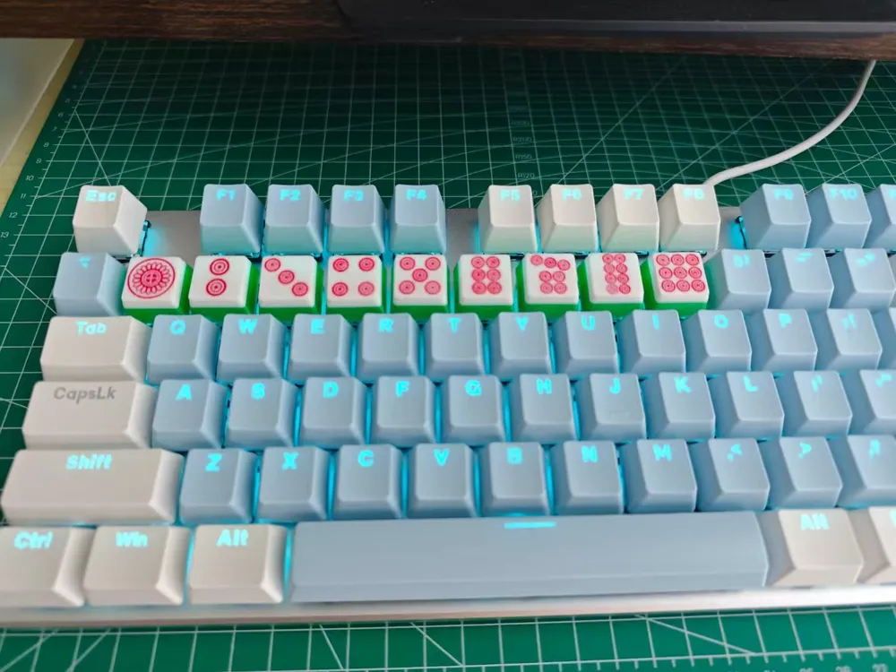 Capuchons Touches PBT Sublimation Forêt Bambou Clavier 60% 68% - Impression Latérale
