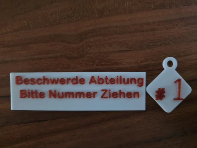 Beschwerdeschild für Mk2 Granate