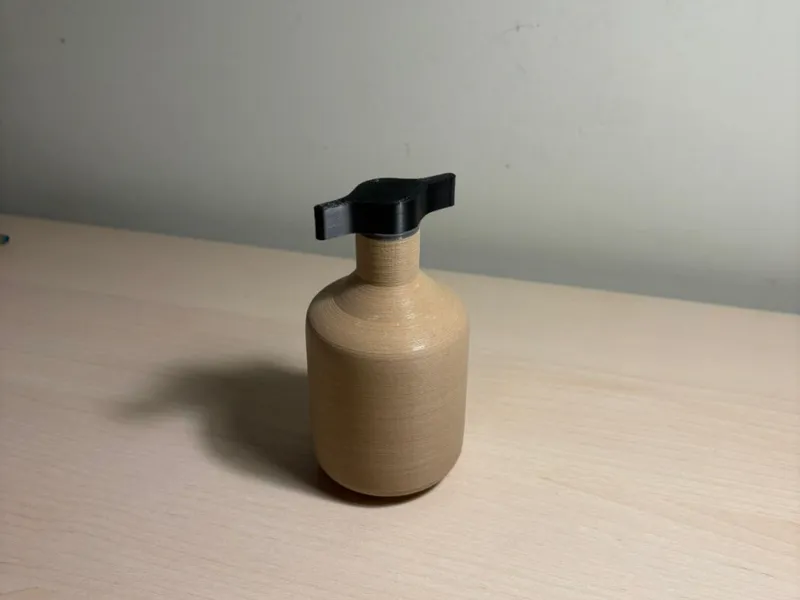 tiny hermetic bottle for seeds or dried fruit