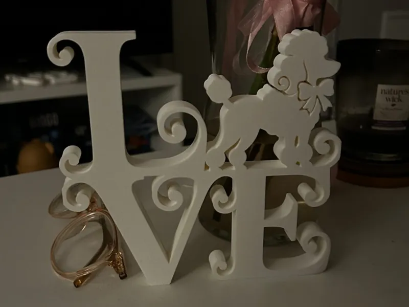 Poodle Love decoration