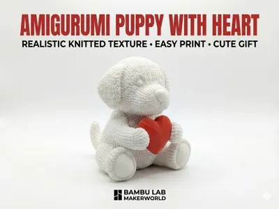 Amigurumi Puppy Love - Realistic Knitted Texture