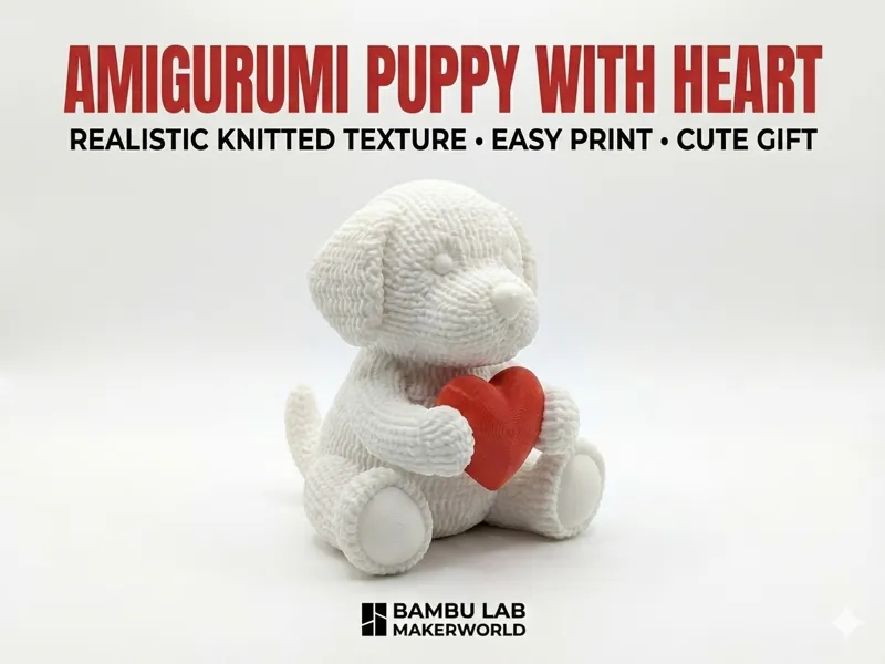 Amigurumi Puppy Love - Realistic Knitted Texture