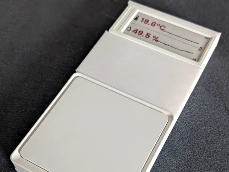light switch cover with e-ink mount