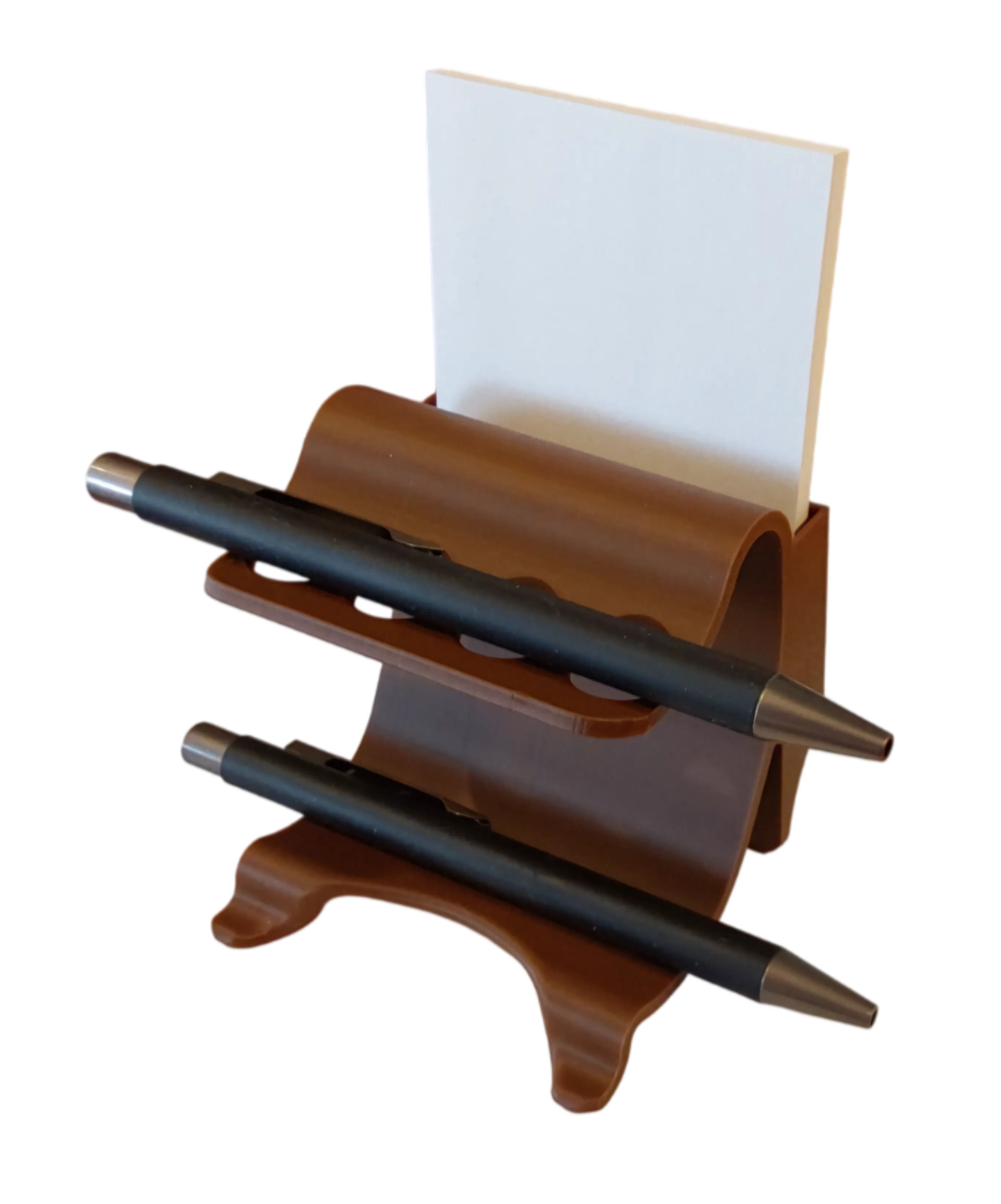 Sticky Note Compartment Modern Pen Holder with Sticky Note Compartment - Free 3D Print Model ...
