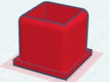 Regatón para caño cuadrado 20 mm x 20 mm
