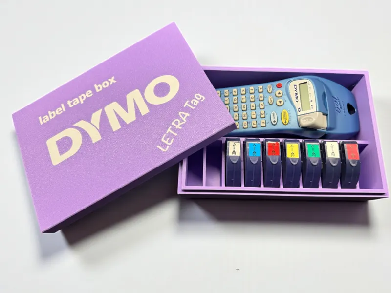 Dymo Letra tag label maker box and lid