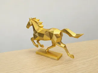 金色奔腾骏马摆件