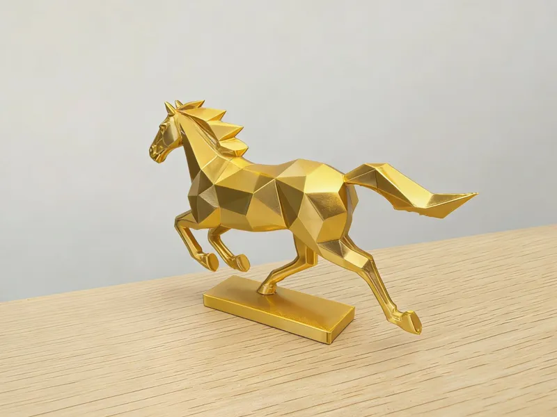 金色奔腾骏马摆件