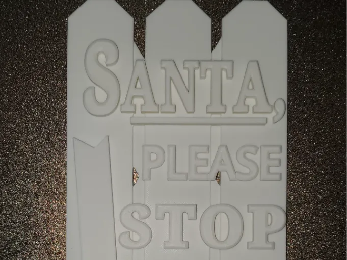 Santa Please Stop Here Sign